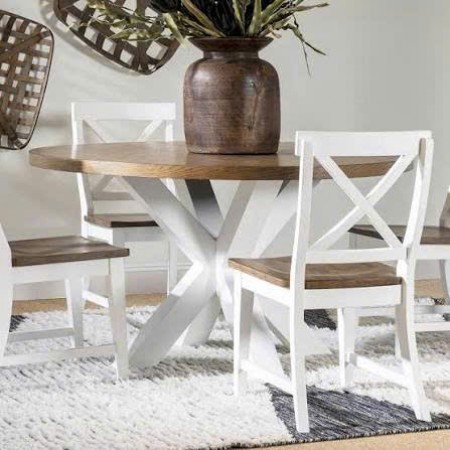 Kenay Home : Bàn Ăn Tròn Vàng Gỗ - 1m2